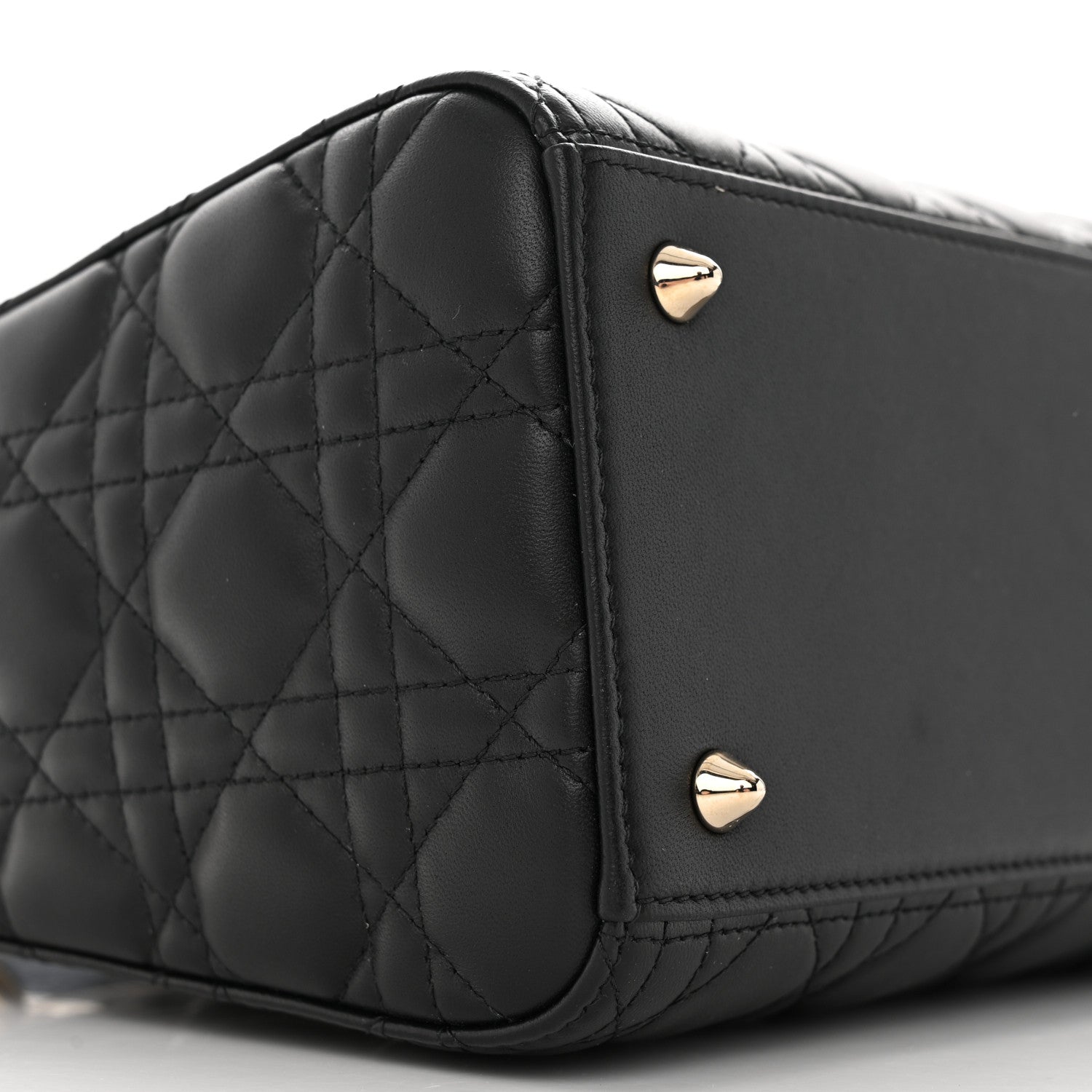 Christian Dior Lambskin Cannage Medium Lady Dior Black 8 of 15