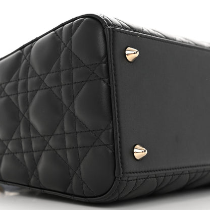 Christian Dior Lambskin Cannage Medium Lady Dior Black 8 of 15