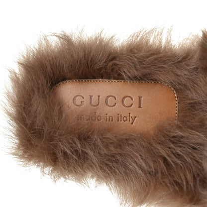 Gucci Calfskin Fur Tiger Embroidered Mens Princetown Slippers 9.5 Black 9 of 11