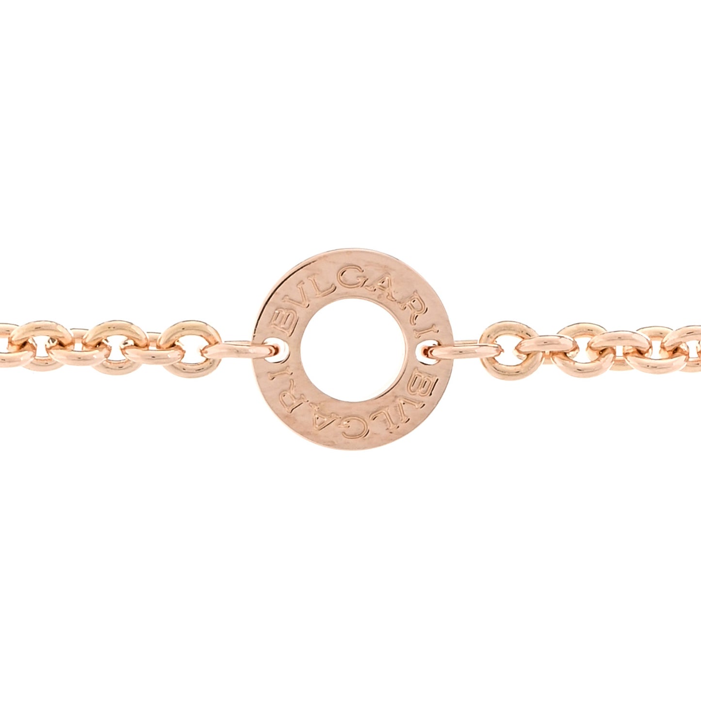 18K Rose Gold Ceramic B.Zero1 Open Legends Pendant Necklace White