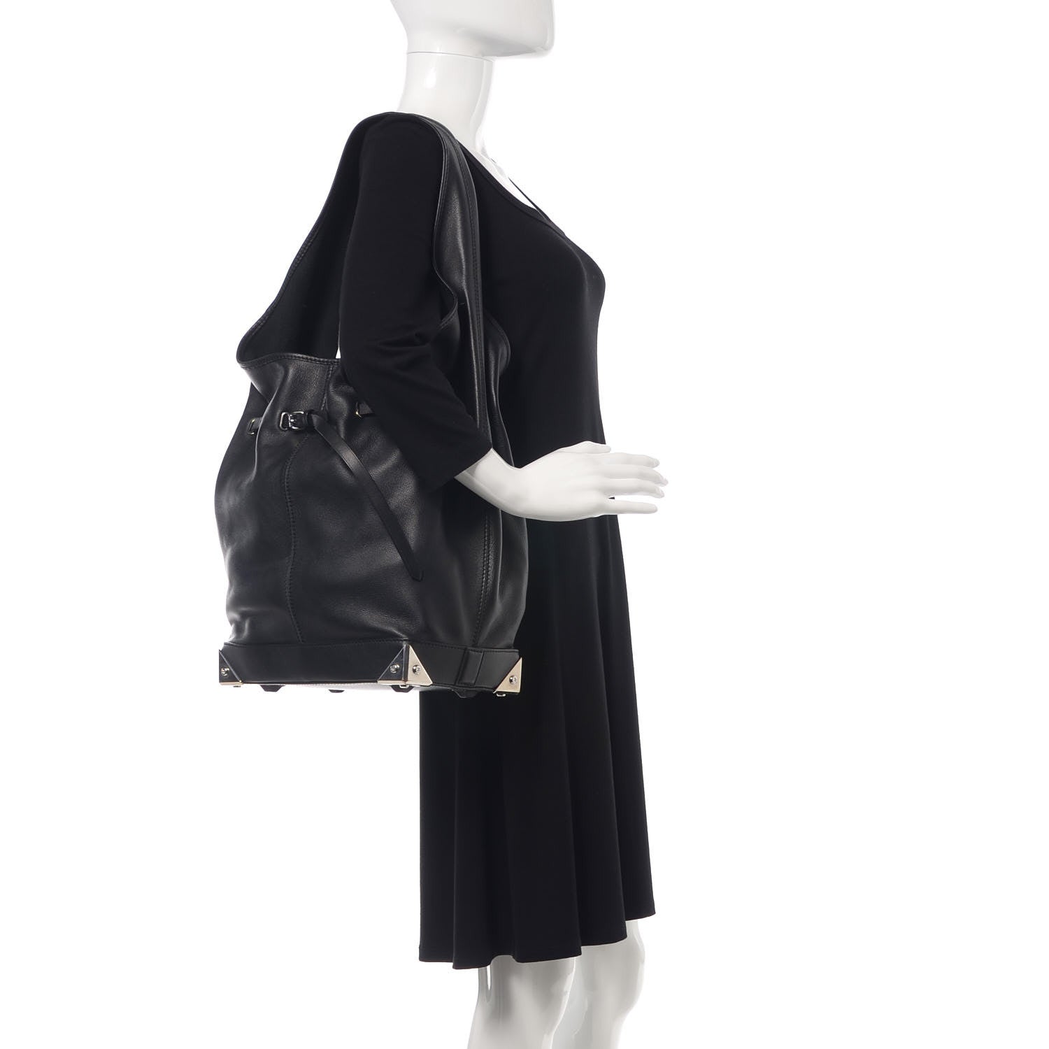 Alexander Wang Calfskin Robyn Drawstring Hobo Black 2 of 15