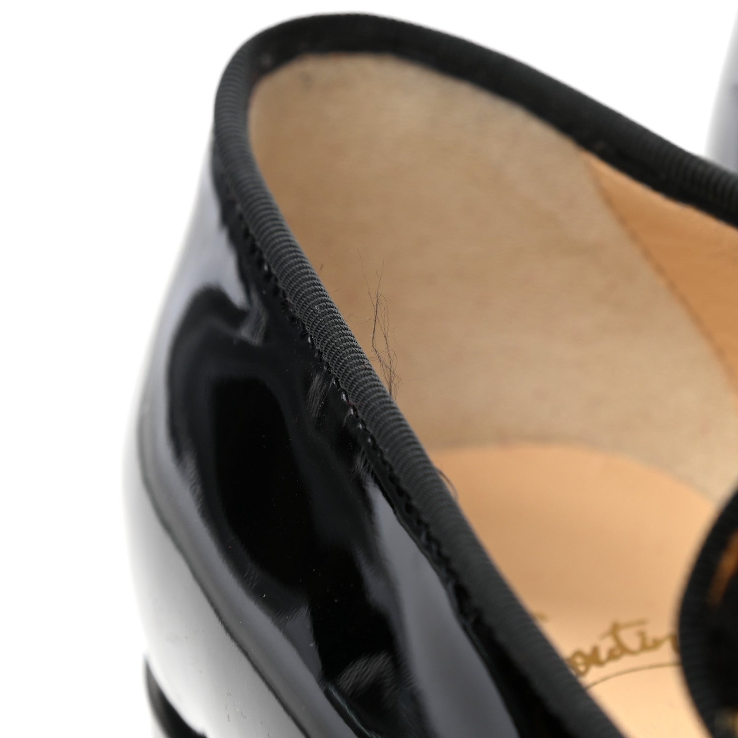 Christian Louboutin Pony Hair Patent Womens Laperouza Loafers 37.5 Black 9 of 10