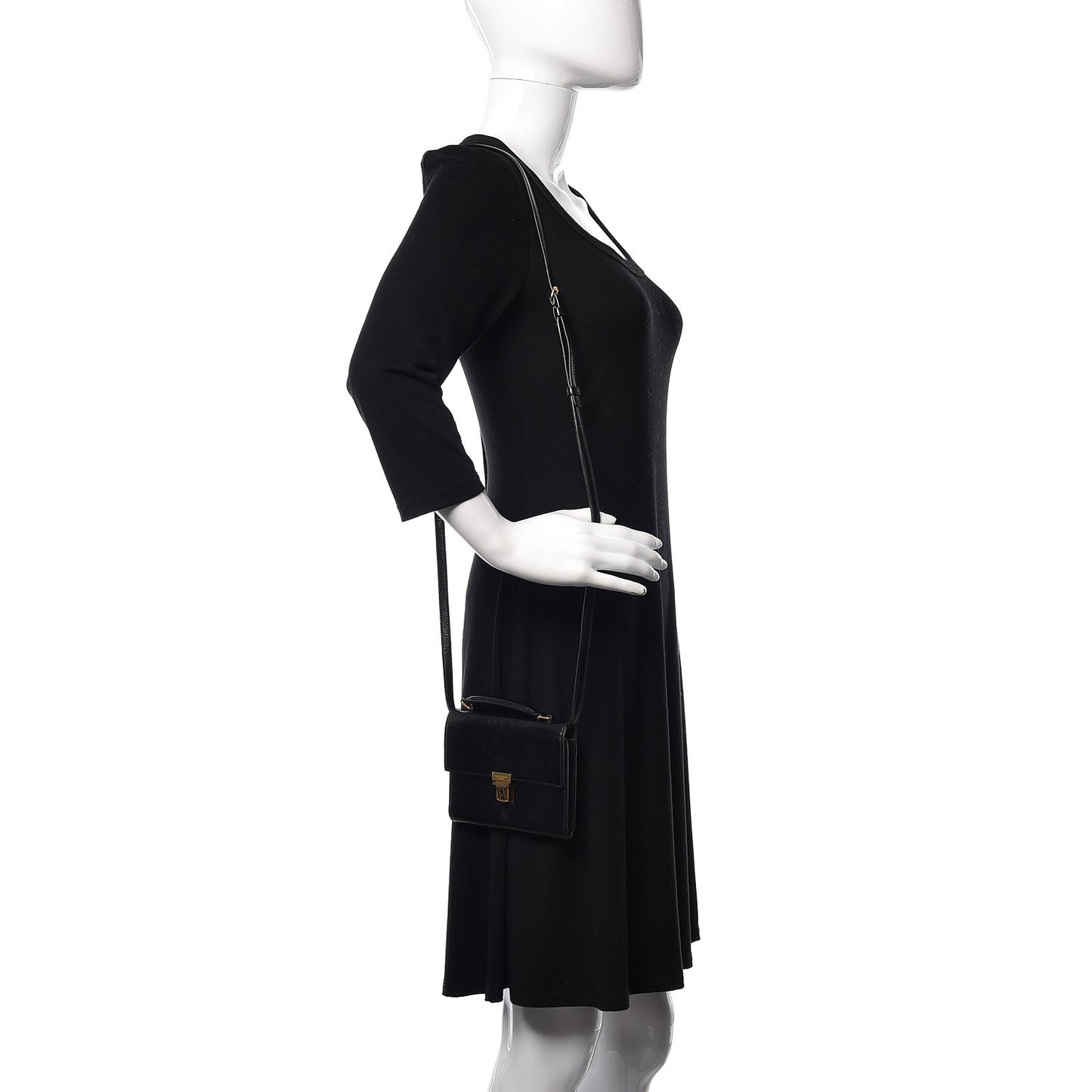 Calfskin Mini High School Satchel Black