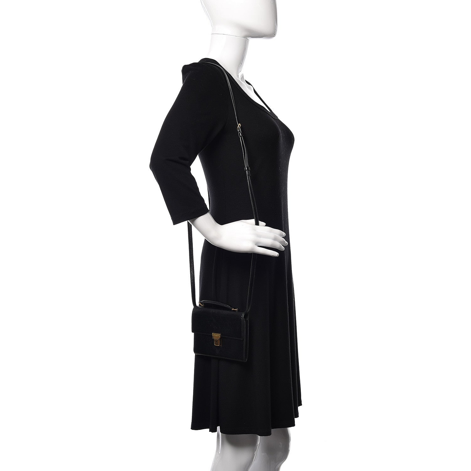 Saint Laurent Calfskin Mini High School Satchel Black 2 of 9