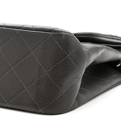 Chanel Caviar Quilted Jumbo Double Flap Grey 10 of 15