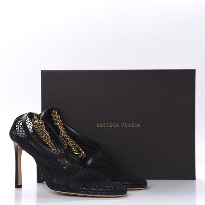 Bottega Veneta Mesh Nappa Chunky Chain Sandals 38 Black 9 of 9