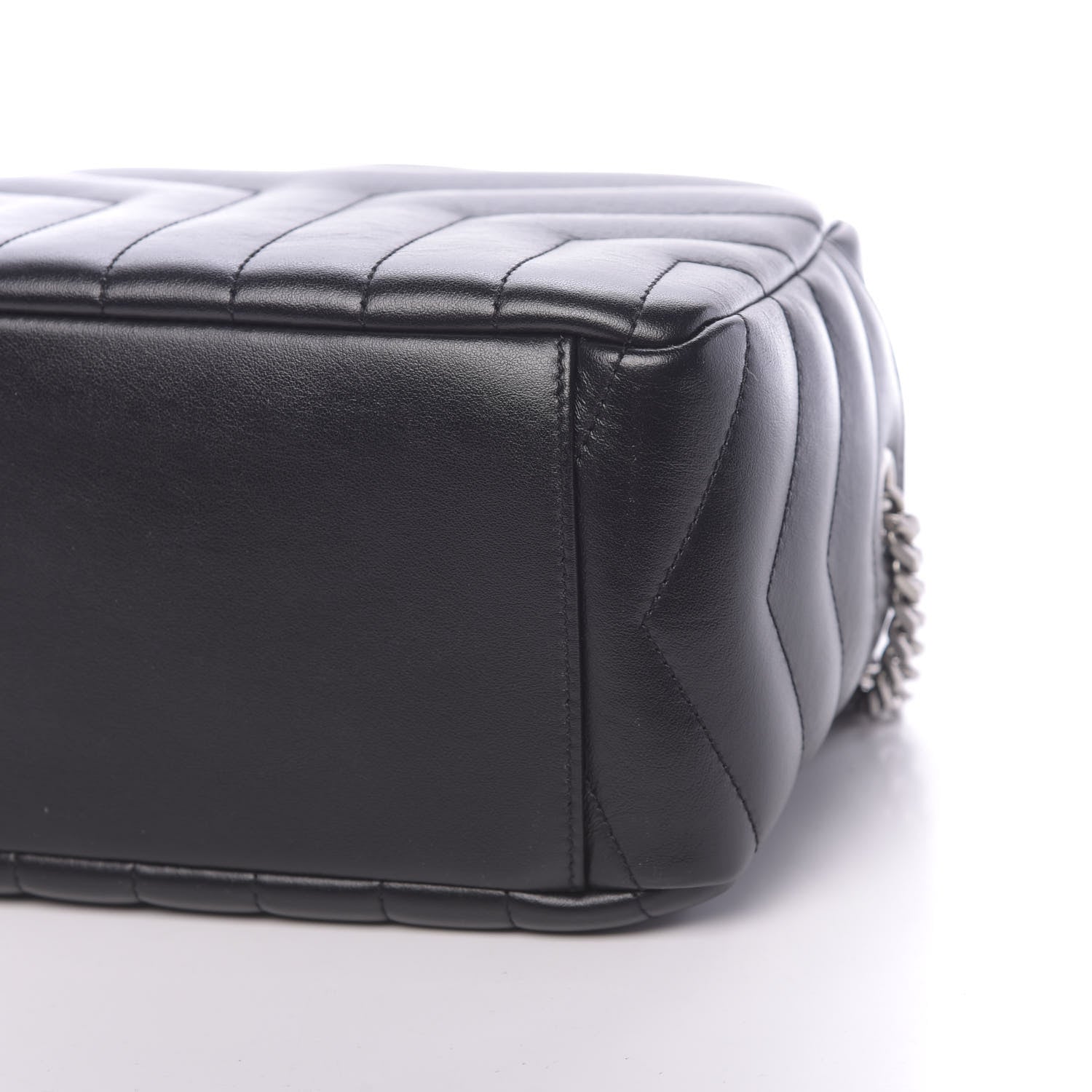 Saint Laurent Calfskin Y Quilted Monogram Small Loulou Bowling Bag Black 9 of 9