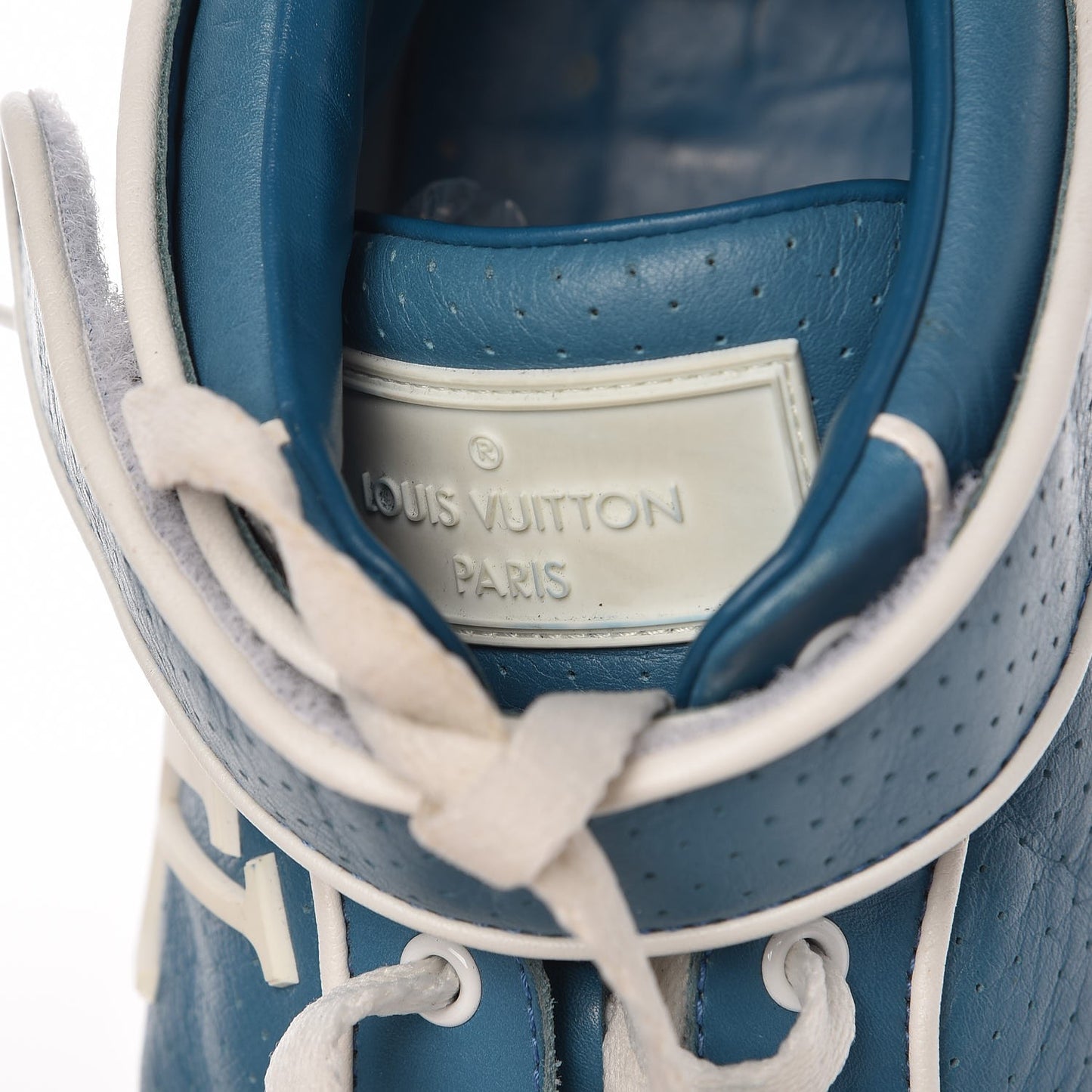 Calfskin Perforated Acapulco Sneakers 8 Blue