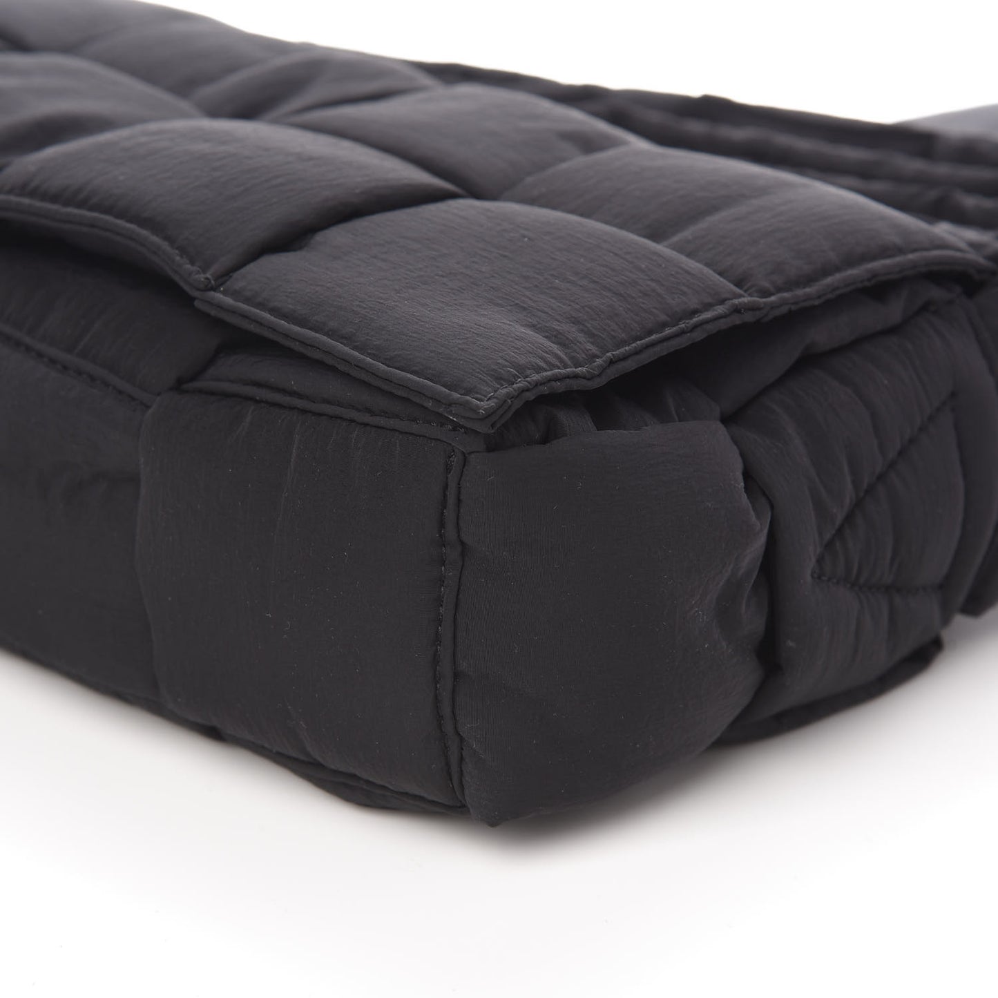 Nylon Intrecciato Padded Tech Cassette Bag Black