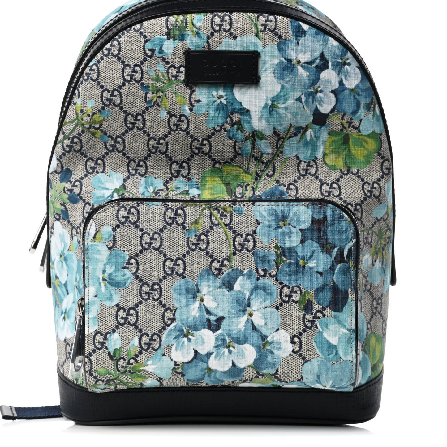 GG Supreme Monogram Blooms Small Day Backpack Blue