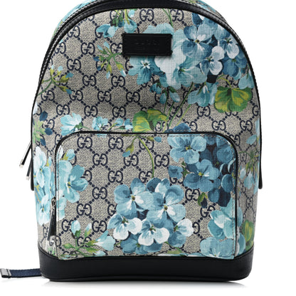 Gucci GG Supreme Monogram Blooms Small Day Backpack Blue 14 of 23