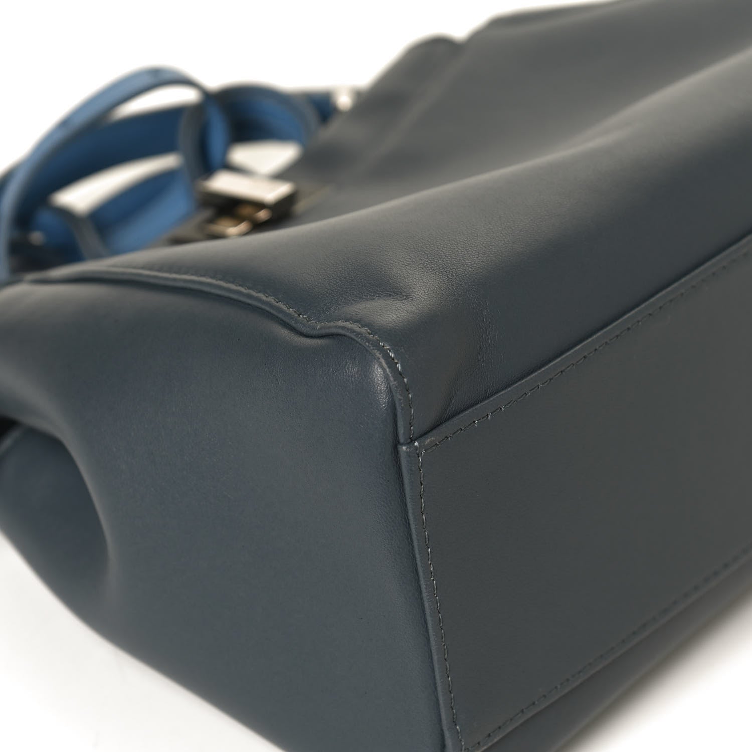 Fendi Nappa Colorblock Mini Peekaboo Iconic Satchel Tempesta Nebula Polvere 10 of 11