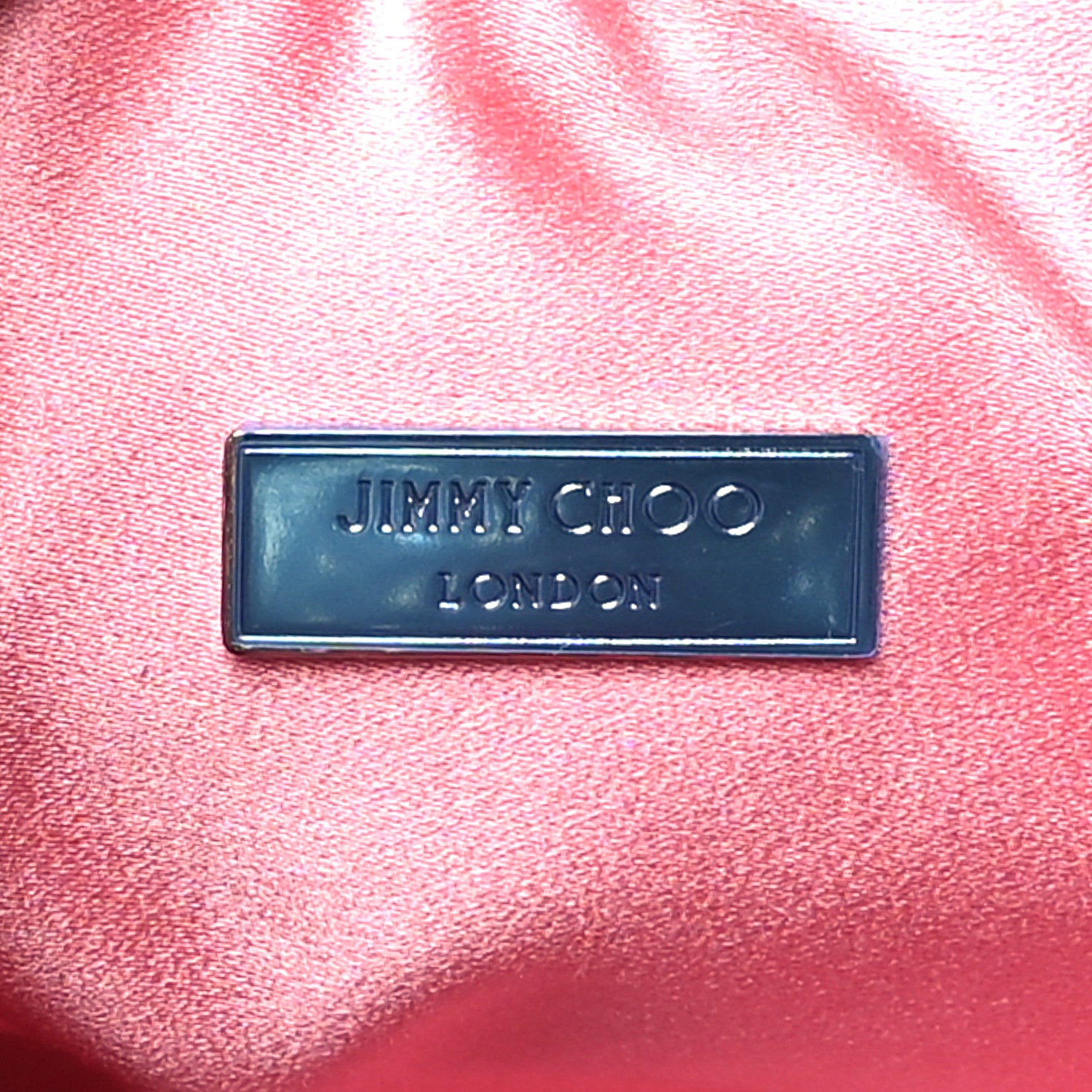 Jimmy Choo Satin Hotfix Crystal Embellished Bon Bon Bucket Bag Candy Pink Silver 6 of 11