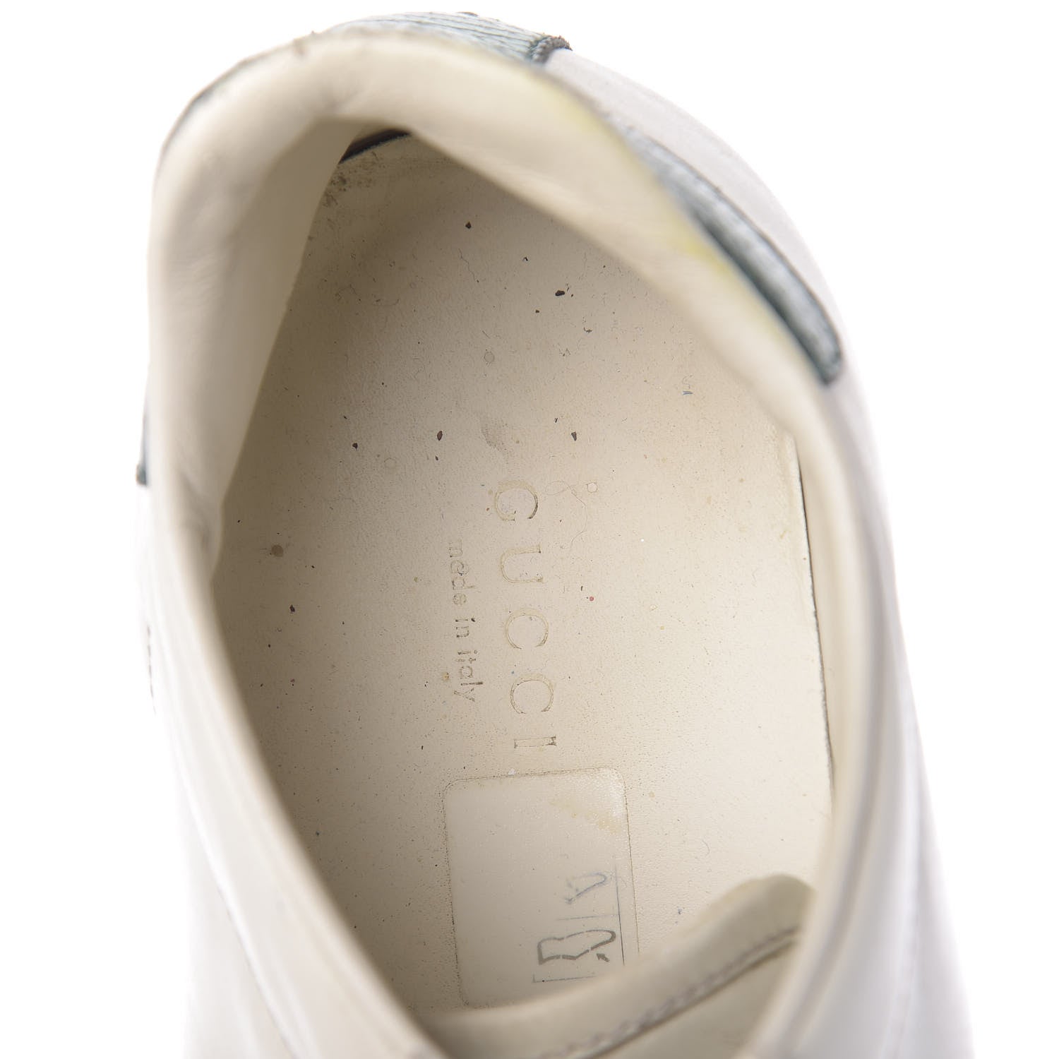 Gucci Calfskin Ayers Web Bee Embroidered Womens Ace Sneakers 40 White 7 of 9