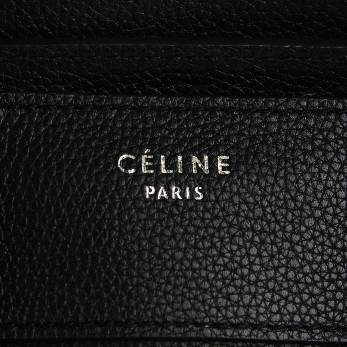 Drummed Calfskin Mini Luggage Black