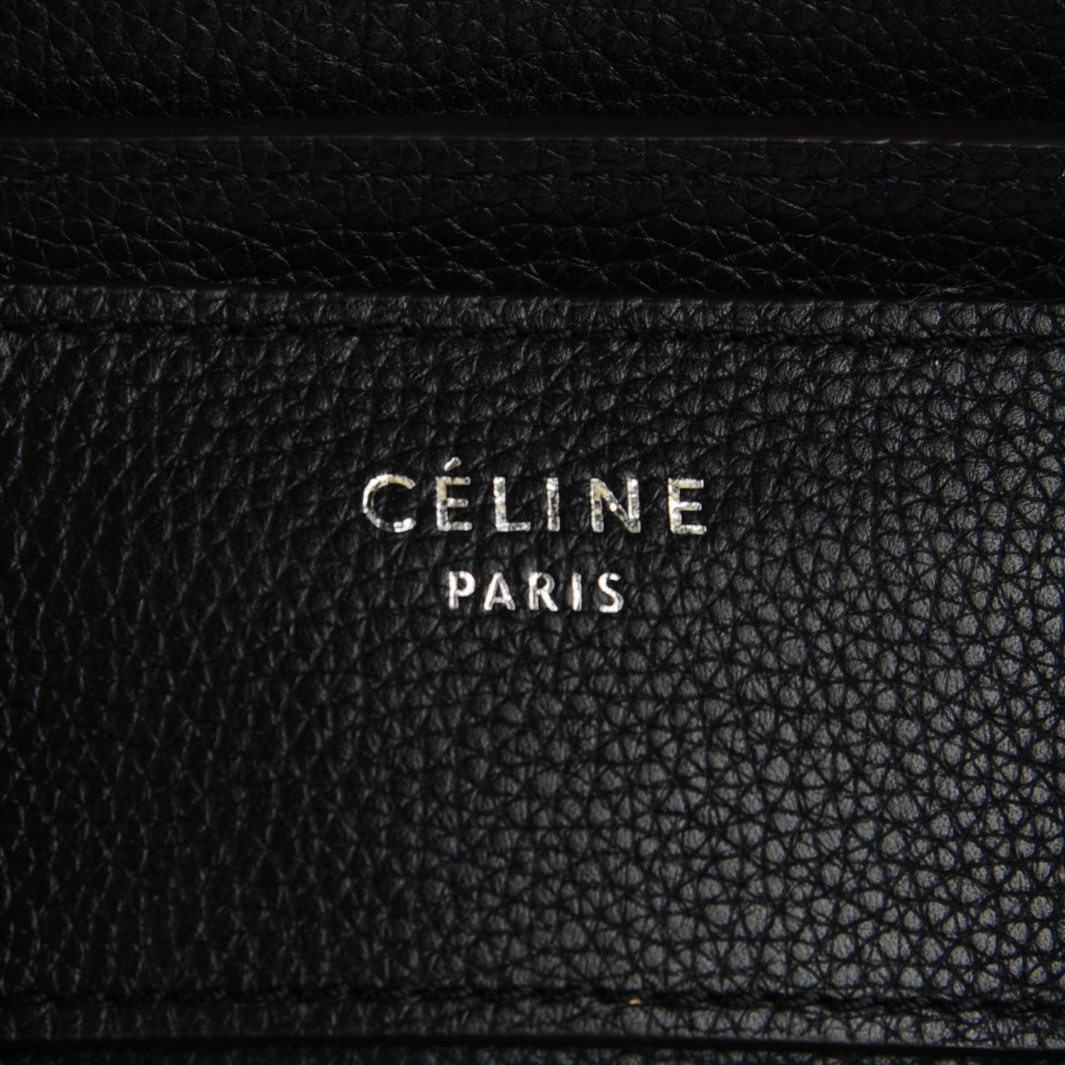 Celine Drummed Calfskin Mini Luggage Black 8 of 8