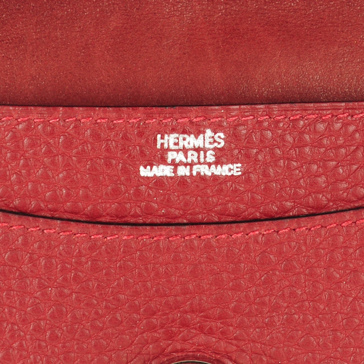 Hermes Togo Dogon Card Case Rouge H 6 of 6