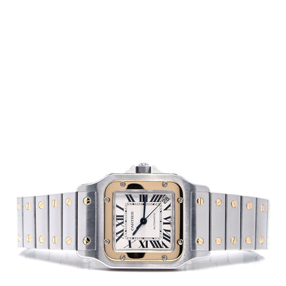 Cartier Stainless Steel 18K Yellow Gold 32mm Santos De Cartier Galbee Automatic Watch 2 of 4