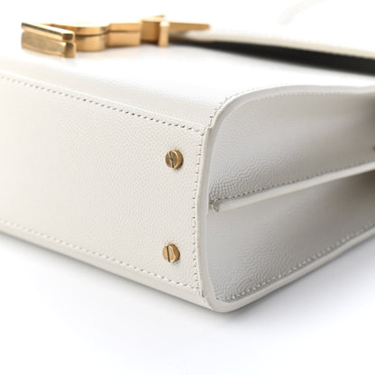 Saint Laurent Grain de Poudre Mini Classic Monogram Cassandra Top Handle Crema Soft 8 of 8