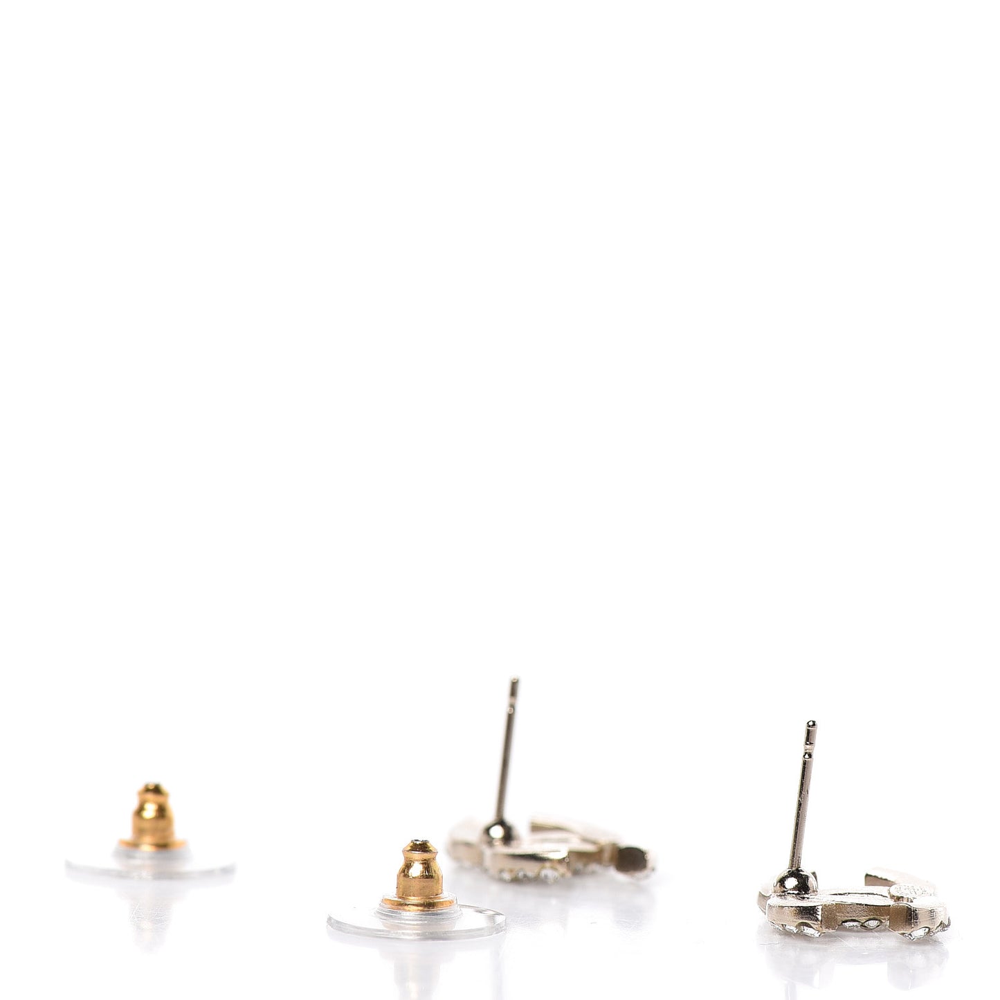 Crystal CC Earrings Light Gold