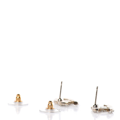 Chanel Crystal CC Earrings Light Gold 3 of 5