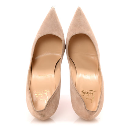 Christian Louboutin Veau Velours Decoltish 100 Pumps 38.5 Doudou 2 of 9