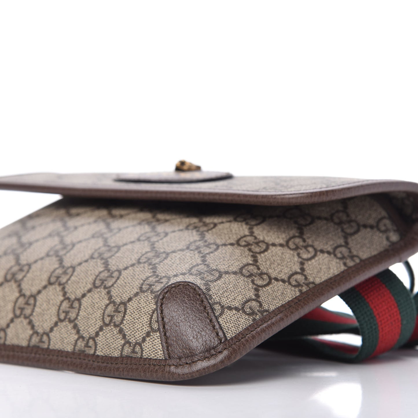 GG Supreme Monogram Neo Vintage Web Belt Bag Brown