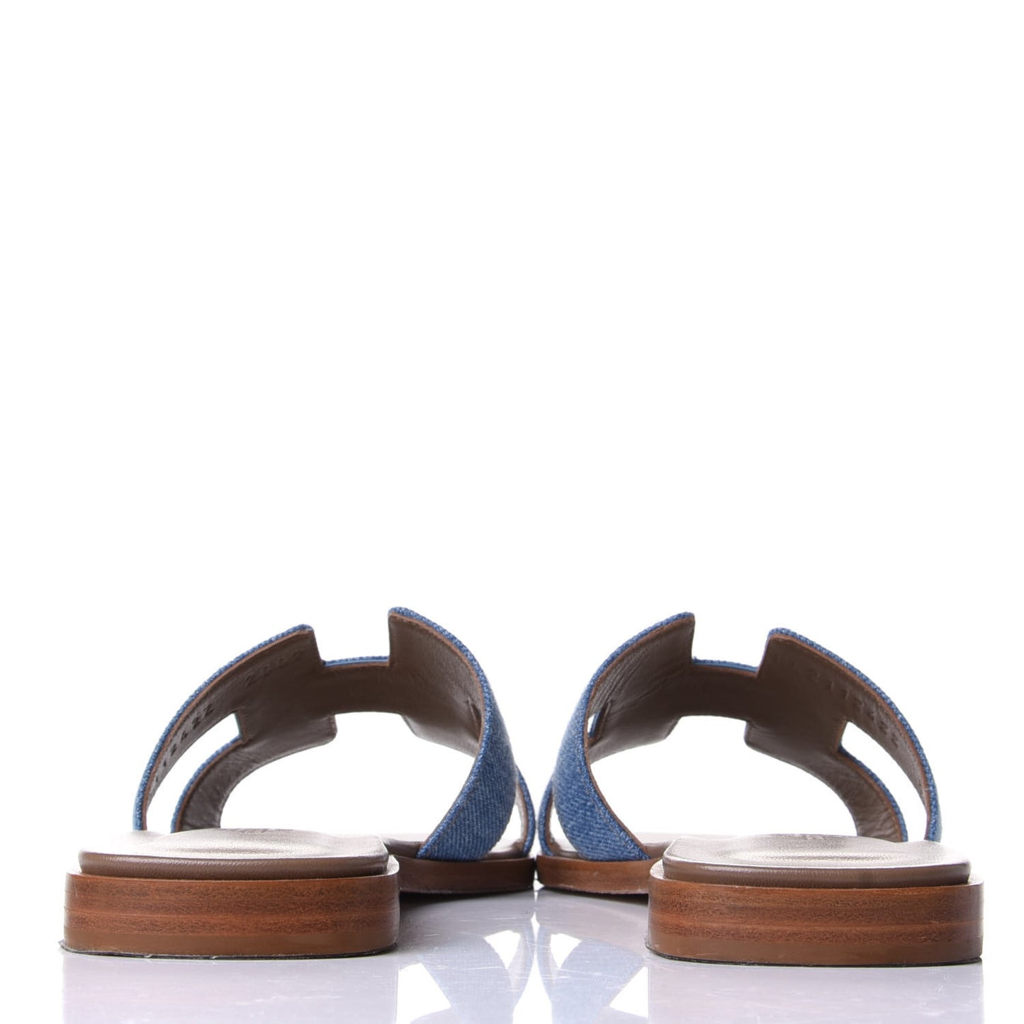 Denim Canvas Oran Sandals 35.5 Bleu Clair