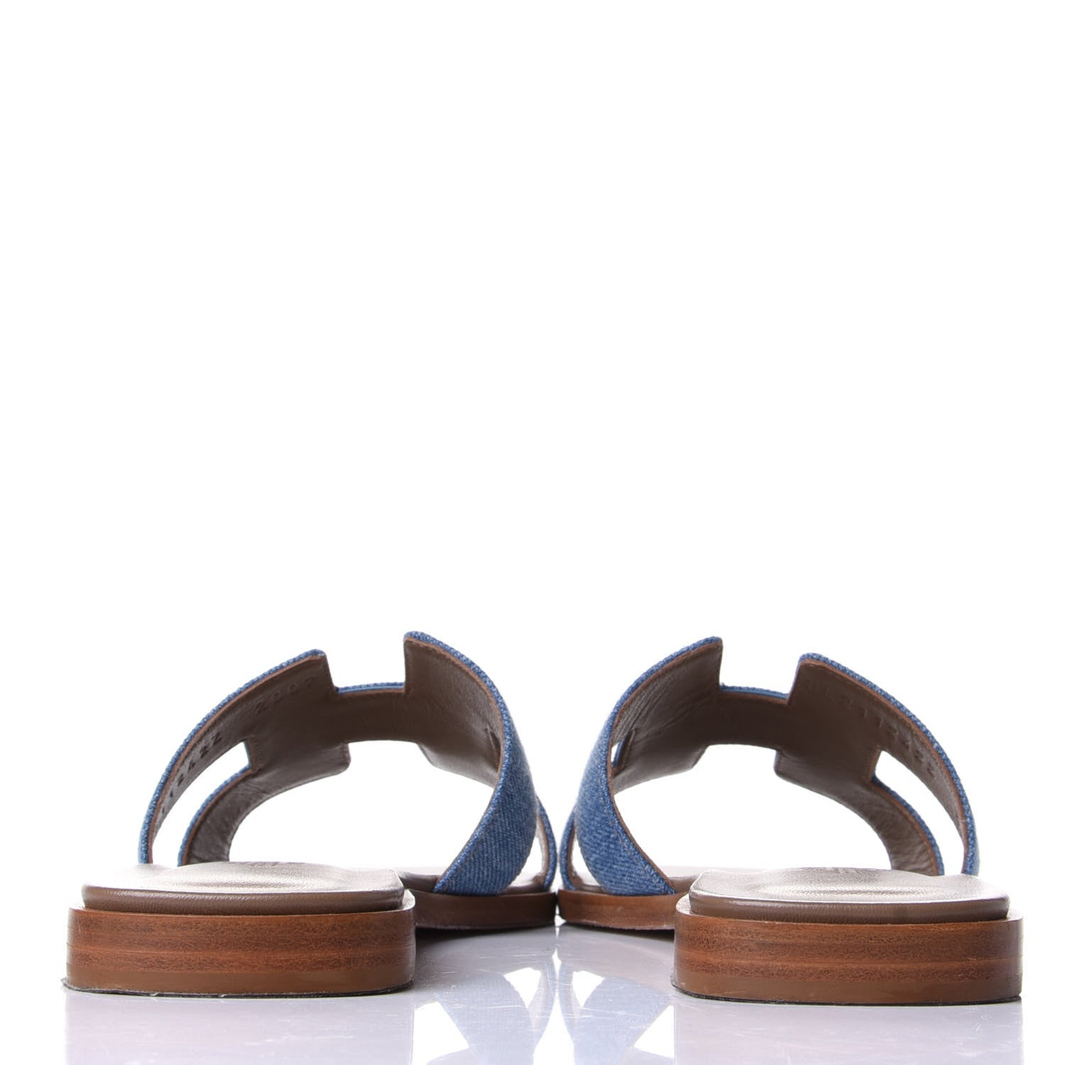 Hermes Denim Canvas Oran Sandals 35.5 Bleu Clair 6 of 10