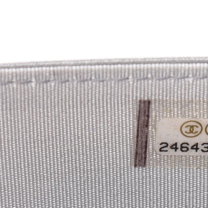 Chanel Metallic Lambskin Camellia Crystal Wallet on Chain WOC Silver 10 of 14