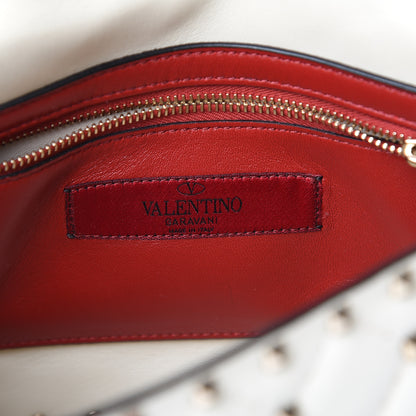 Valentino Garavani Nappa Medium Rockstud Spike Shoulder Bag White 5 of 8
