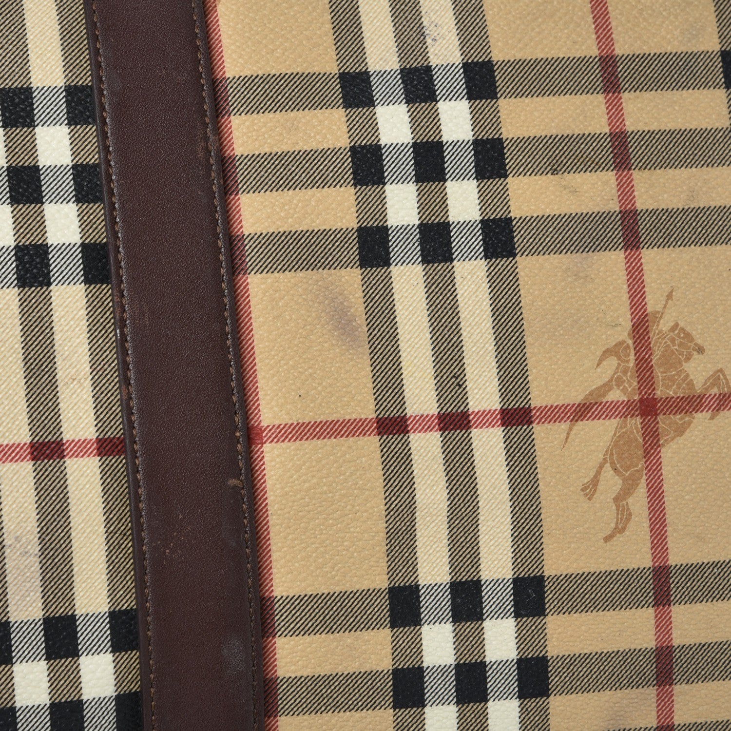 Burberry Haymarket Check Duffle Bag Dark Brown 22 of 24