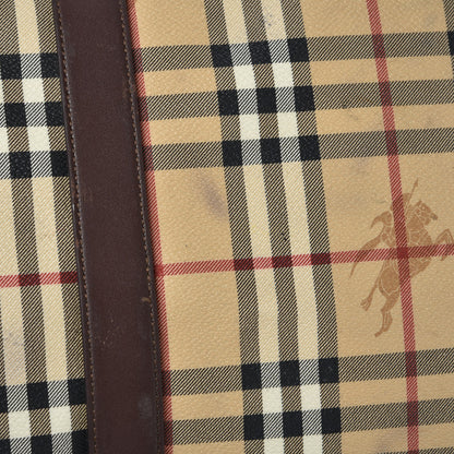 Burberry Haymarket Check Duffle Bag Dark Brown 22 of 24