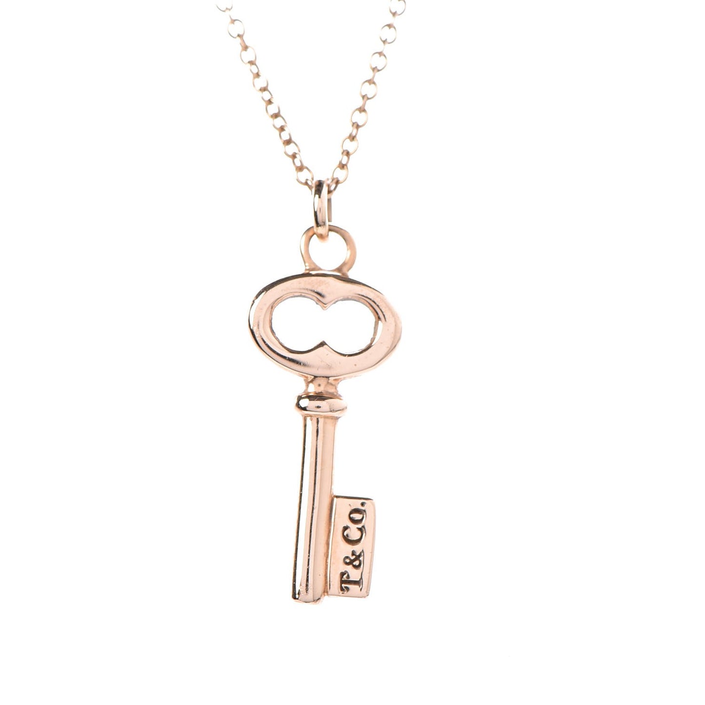 18K Rose Gold Mini Key Pendant Necklace