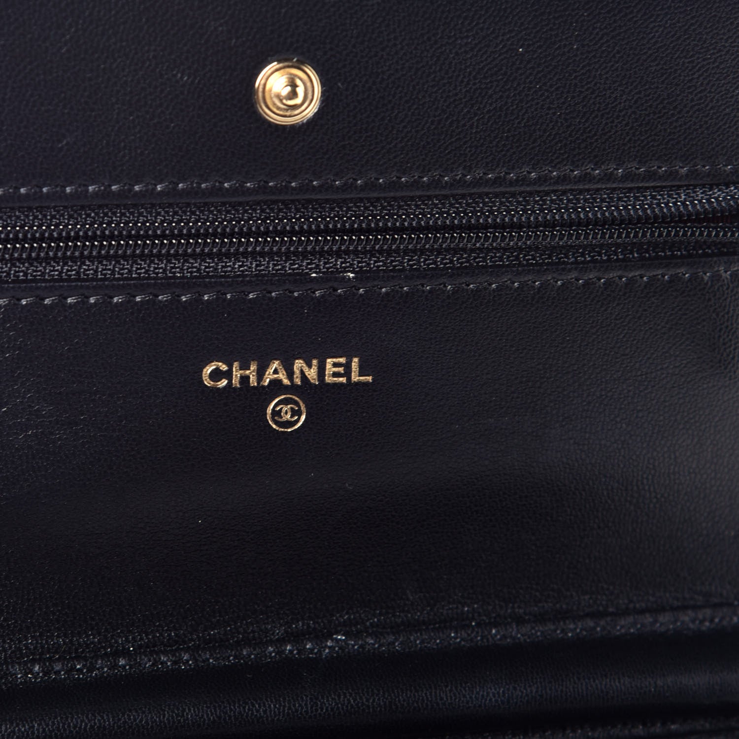 Chanel Lambskin Quilted Wallet On Chain WOC Black 6 of 9