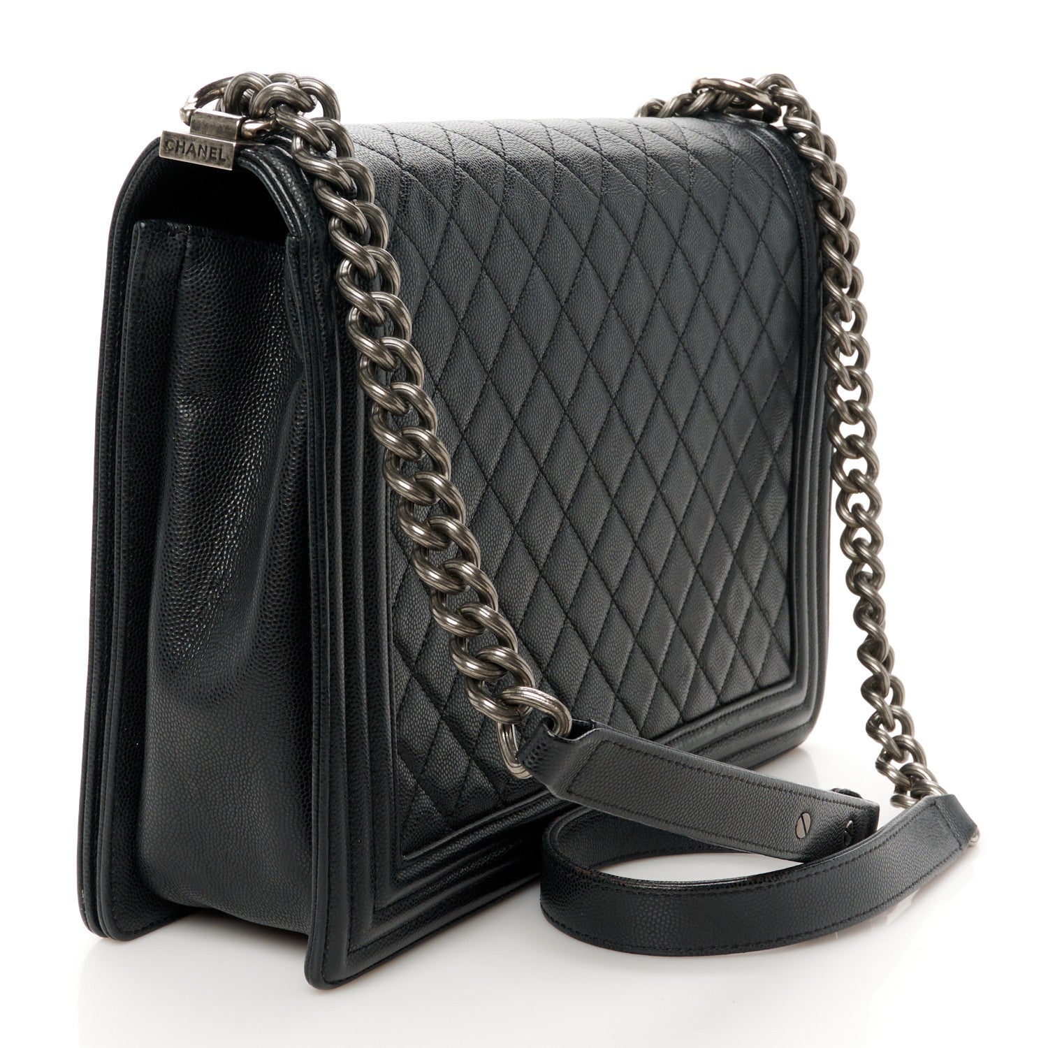 Chanel Caviar Quilted Large Boy Flap Black 3 of 10