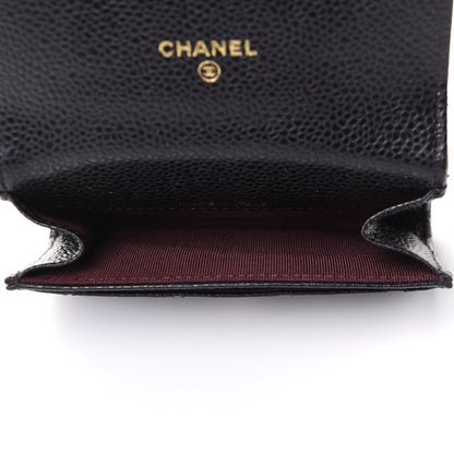 Chanel Caviar Quilted Flap Card Holder Wallet Black 5 of 8