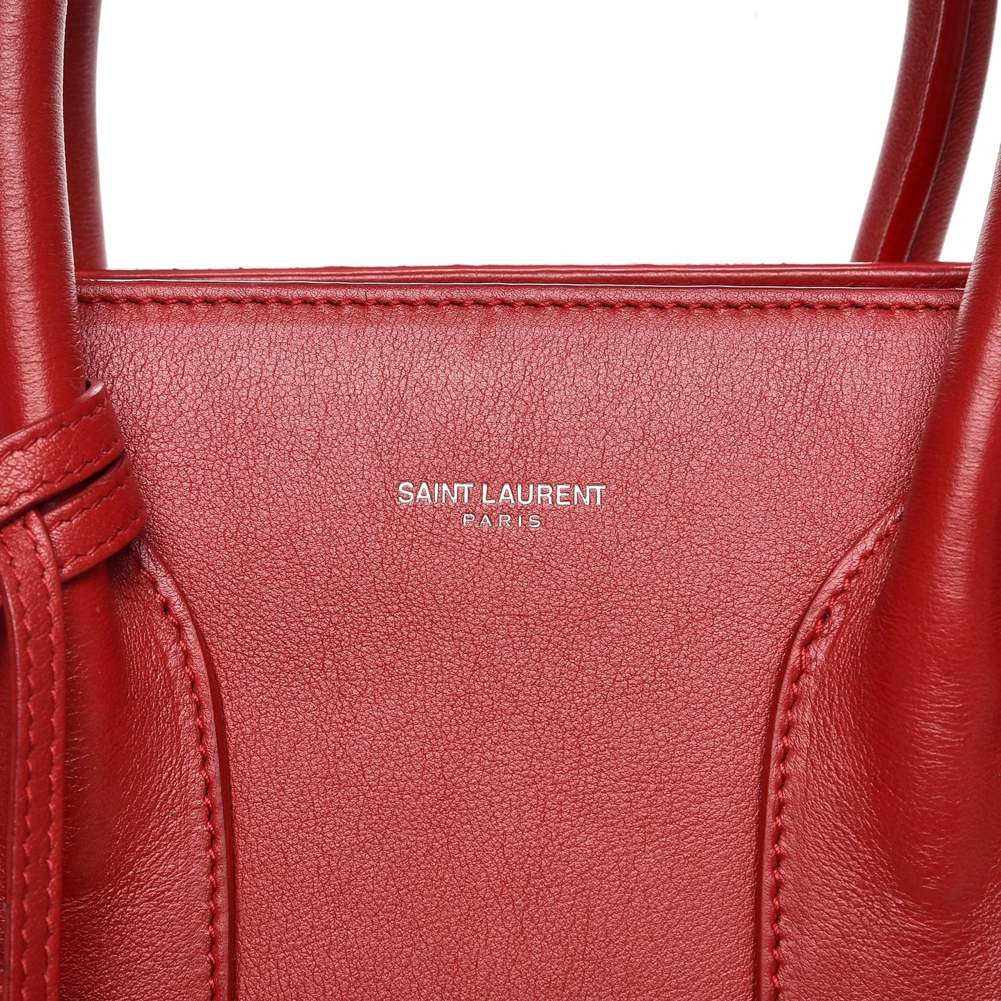 Calfskin Studded Small Sac de Jour Carryall Red