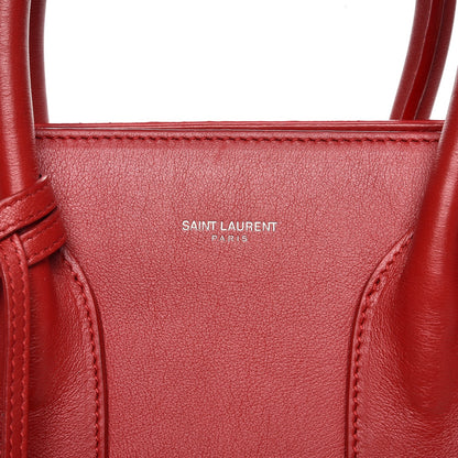 Saint Laurent Calfskin Studded Small Sac de Jour Carryall Red 9 of 14