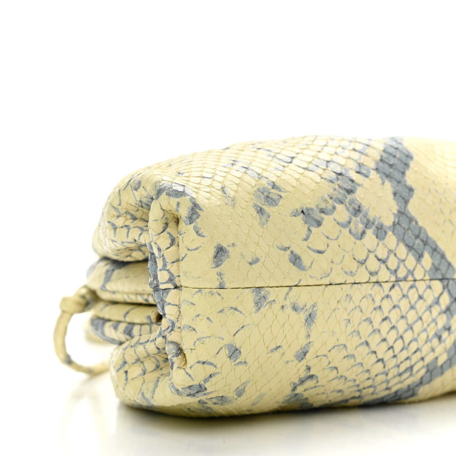 Bottega Veneta Goatskin Python Embossed The Mini Pouch Kiwi Black Silver 5 of 15