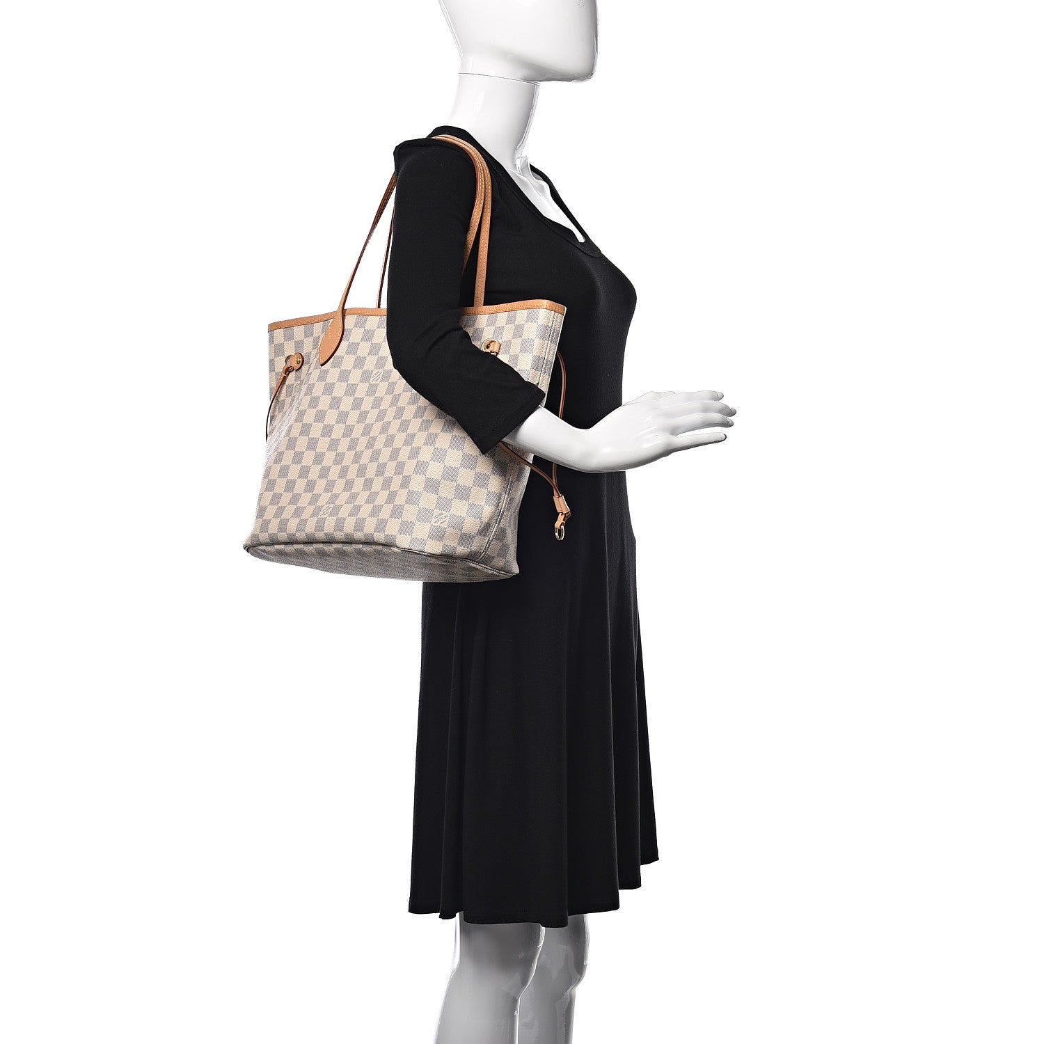 Louis Vuitton Damier Azur Neo Neverfull MM Rose Ballerine 2 of 11