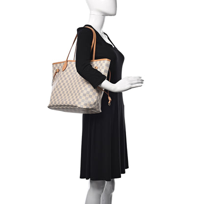 Louis Vuitton Damier Azur Neo Neverfull MM Rose Ballerine 2 of 11
