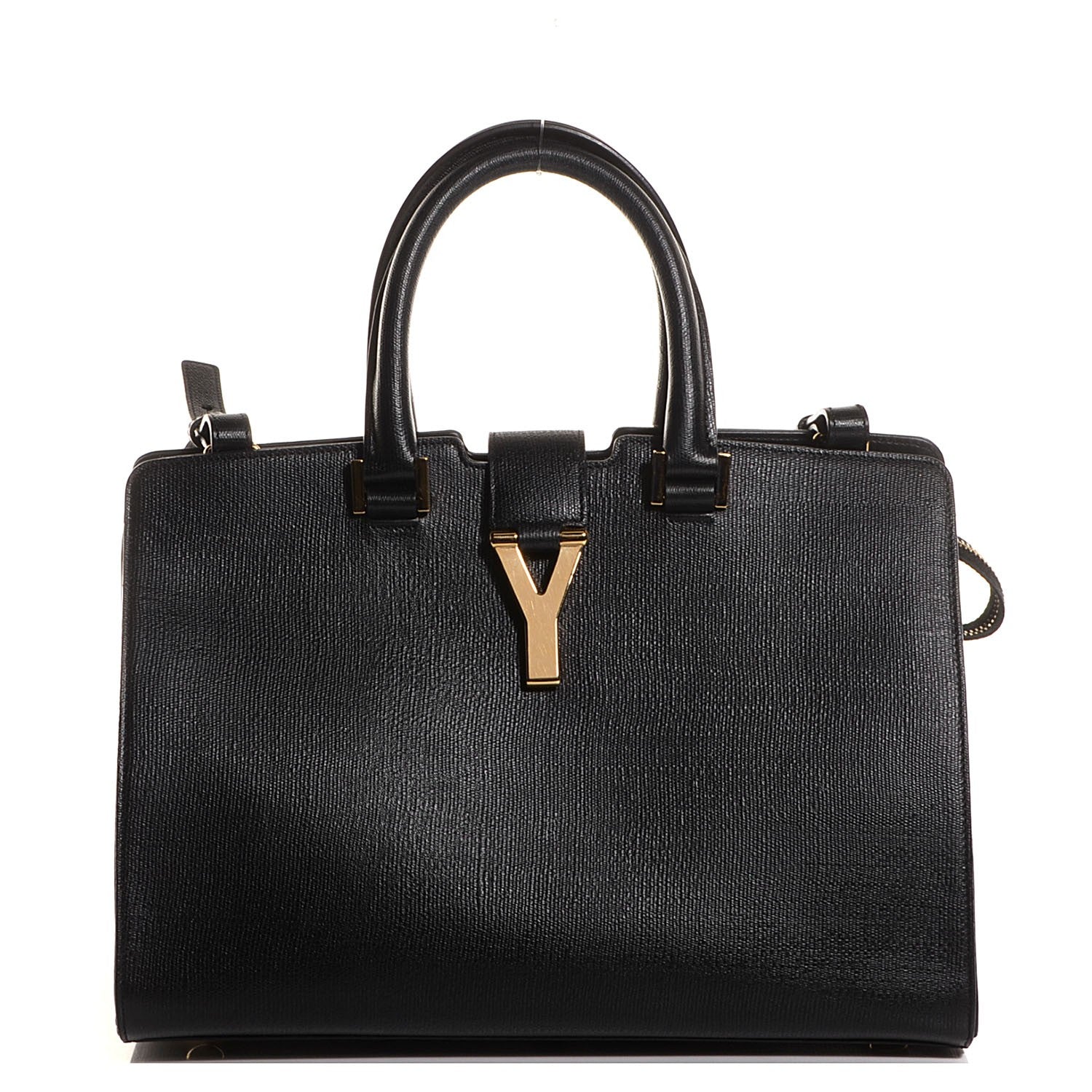 Saint Laurent Textured Leather Classic Small Cabas Y Bag Black 1 of 7