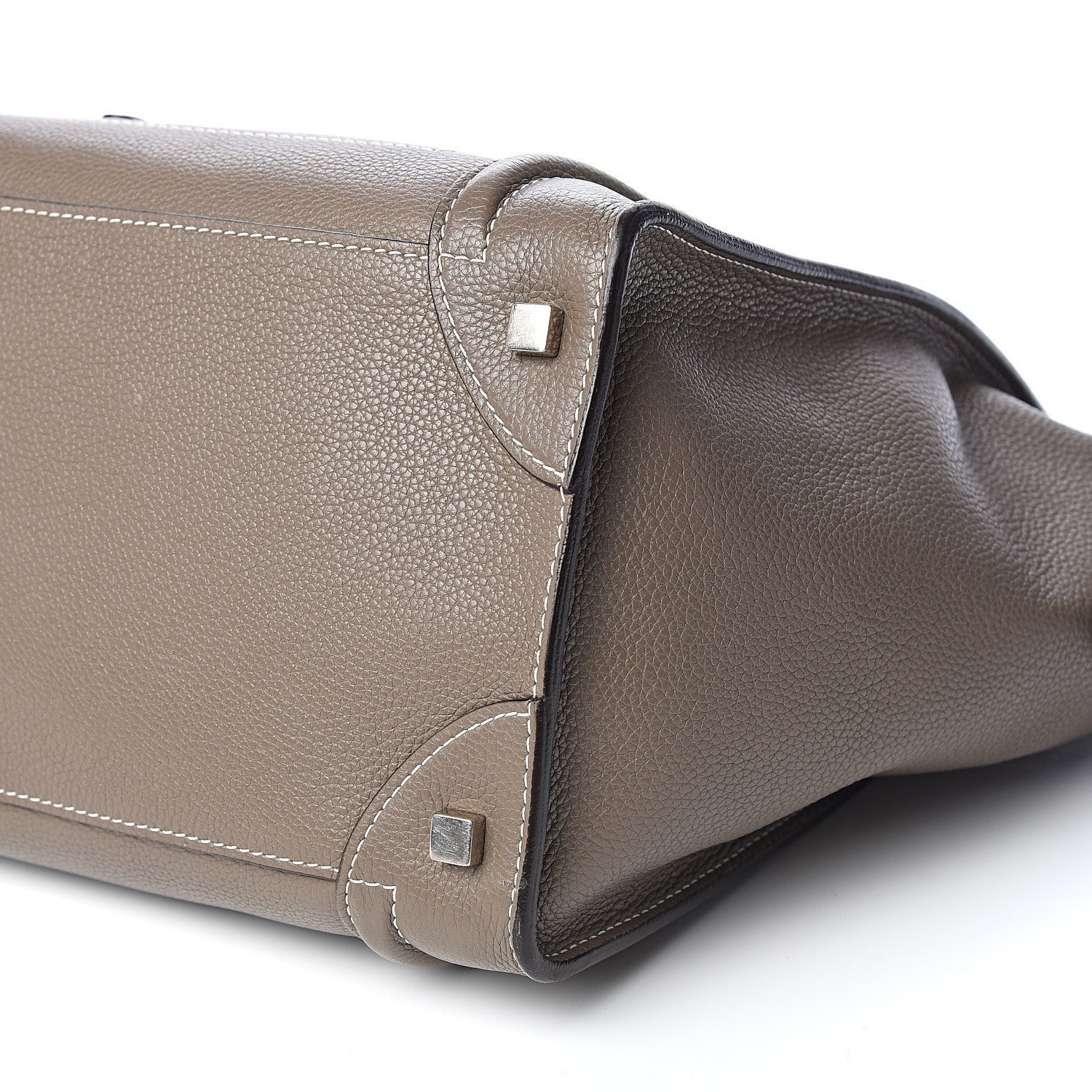 Celine Drummed Calfskin Mini Luggage Souris 8 of 9
