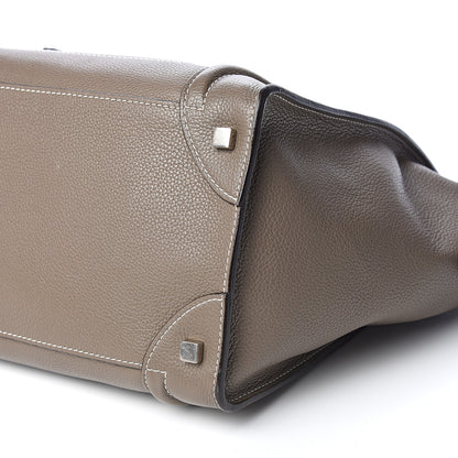 Celine Drummed Calfskin Mini Luggage Souris 8 of 9