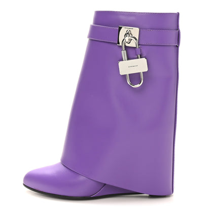 Givenchy Calfskin Shark Lock Ankle Boots 35 Ultraviolet 1 of 10