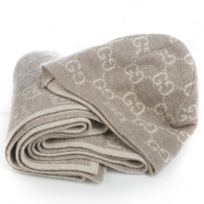 Gucci Cashmere Hat and Scarf Set Beige 1 of 10