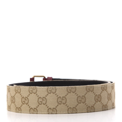Gucci Monogram Buckle Belt 85 34 Red 2 of 6