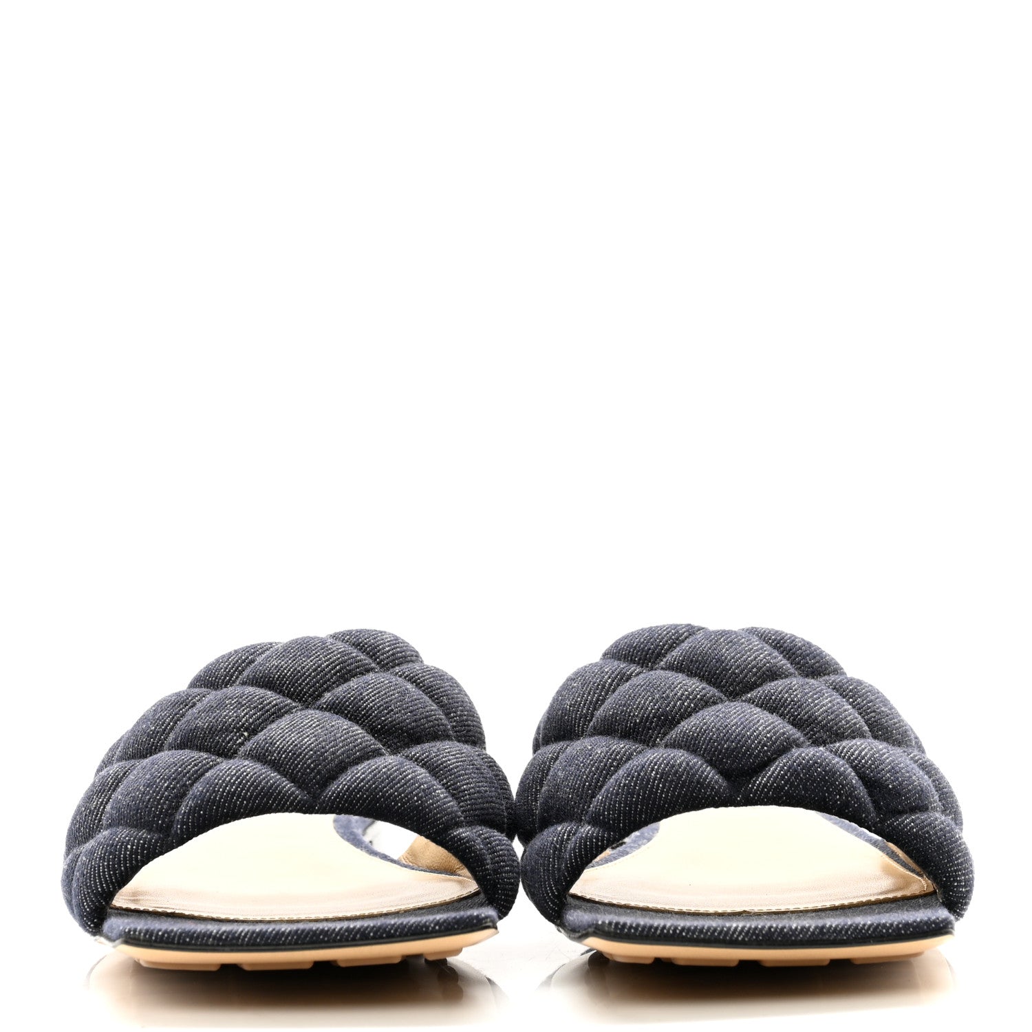Bottega Veneta Denim Matelasse Padded Flat Sandals 35 Indigo 2 of 9