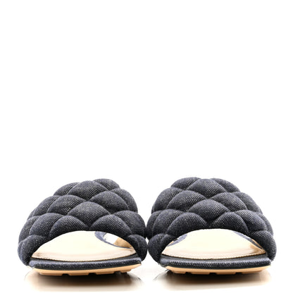 Bottega Veneta Denim Matelasse Padded Flat Sandals 35 Indigo 2 of 9